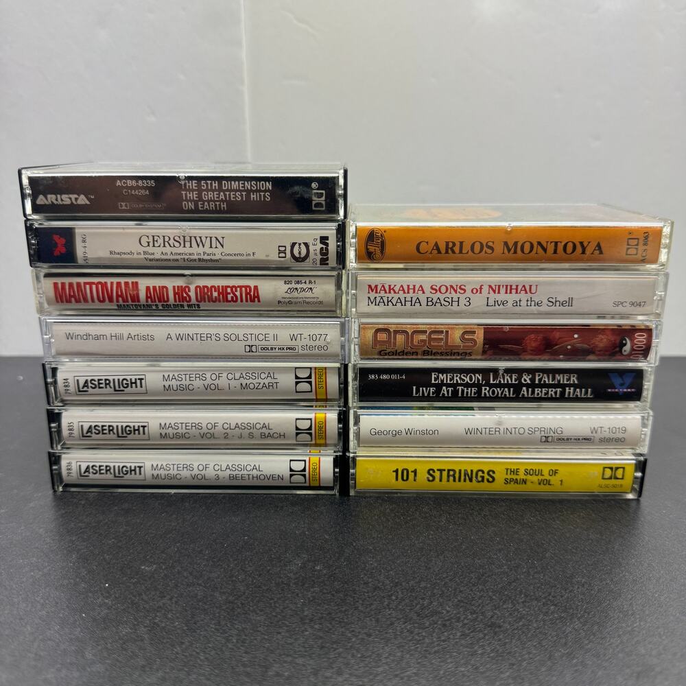 Lot of 13 Cassette Tapes Various Artists Classical Pop Jazz World Music